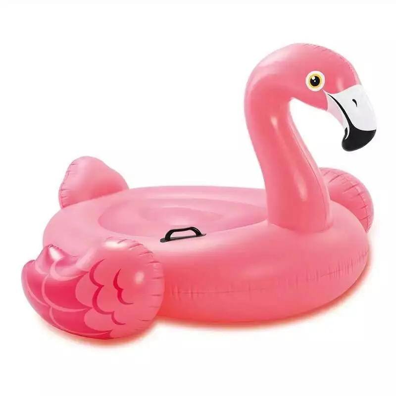 factory wholesale swimming pool beach toy eco-friendly PVC top quality adults inflatable pink flamingo pool floats