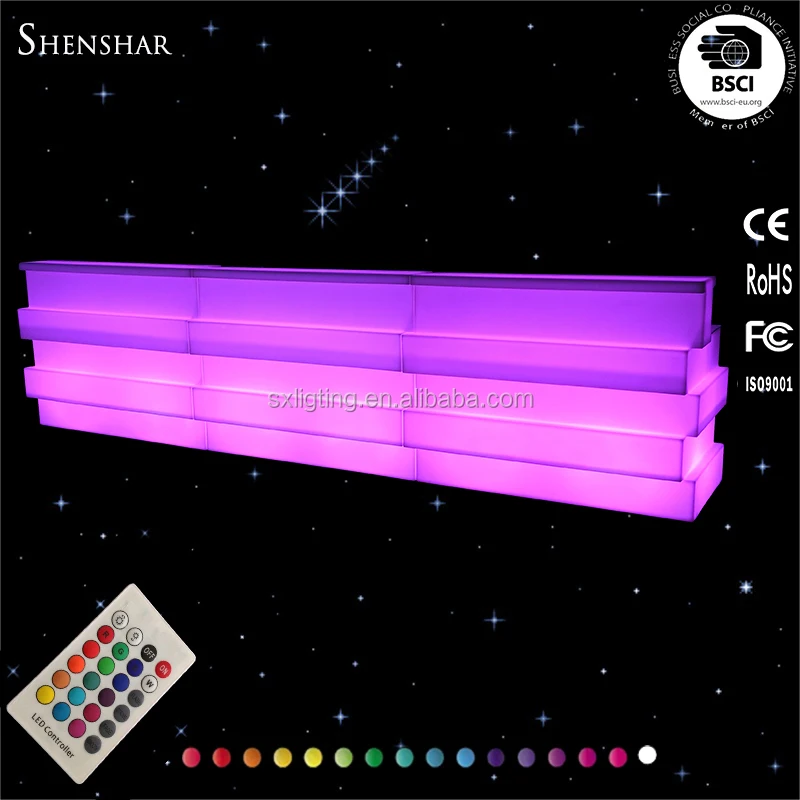 Artificial Marble Illuminated LED Tetris Modular Bar Counter