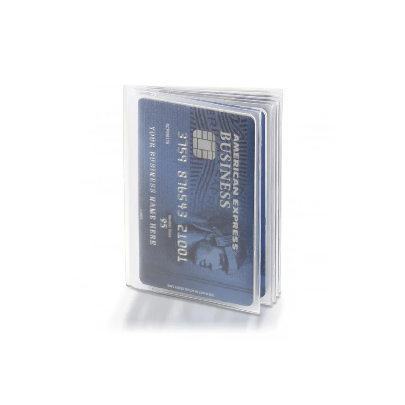 Best selling custom soft plastic pvc index transparent clear waterproof id credit card case holders