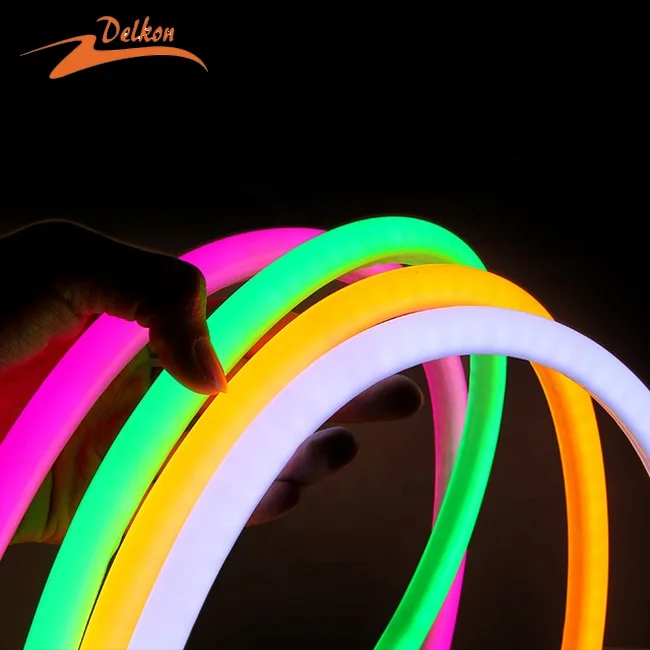 LED Silicone Neon Strip 20x20 mm 20mm Diameter Led Neon Tube 360 Degree Round LED Neon Rope Light