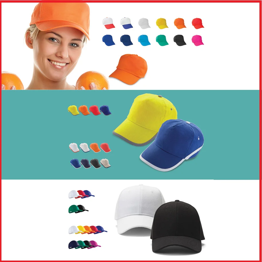 
Logo Print Customize 100% Cotton Flat Sports Cap dad hat 