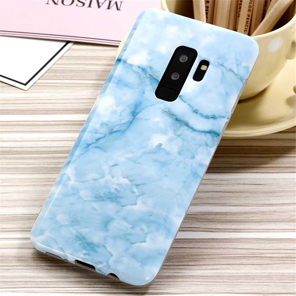 
Pink IMD TPU Luxury Marble mobile phone Covers For Samsung Galaxy S9 plus 
