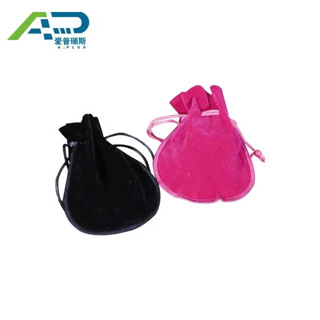Customized Fabric Pouch For Gifts Packaging Jewelry Bag Luxury Velvet Pouch With Logo Foil Stamping