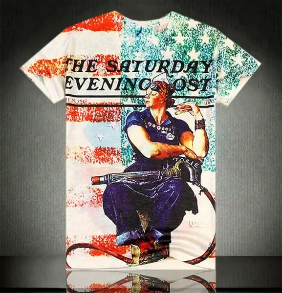 China Factory Wholesale Price Men Colorful 3d Printed t-shirt