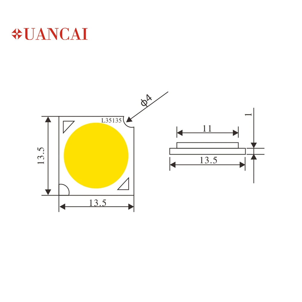 XL-13 * 13/11 3-15W bridgelux cob led high power COB chip естественный белый свет diy