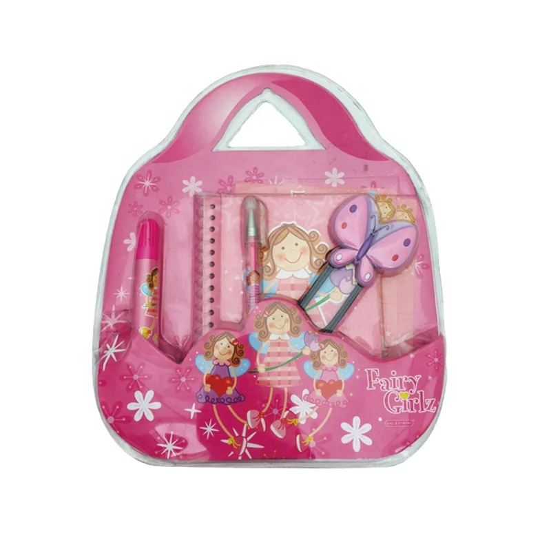 fairy girls handbag cartoon cute sweet stationery set