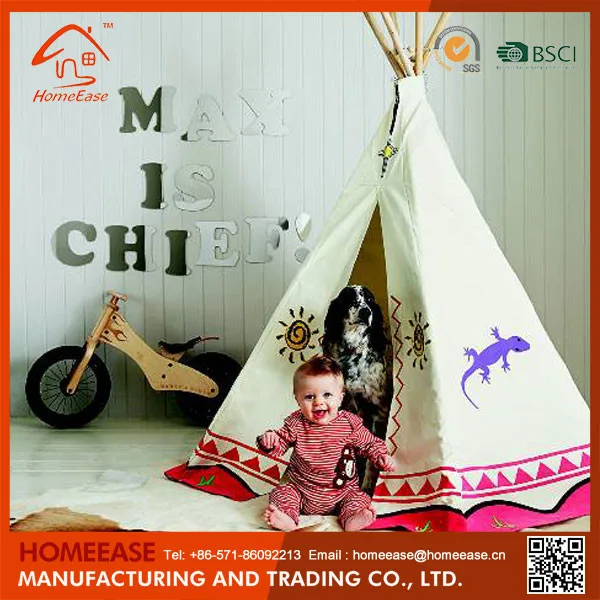 2018 Дети играют индейских вигвама палатка