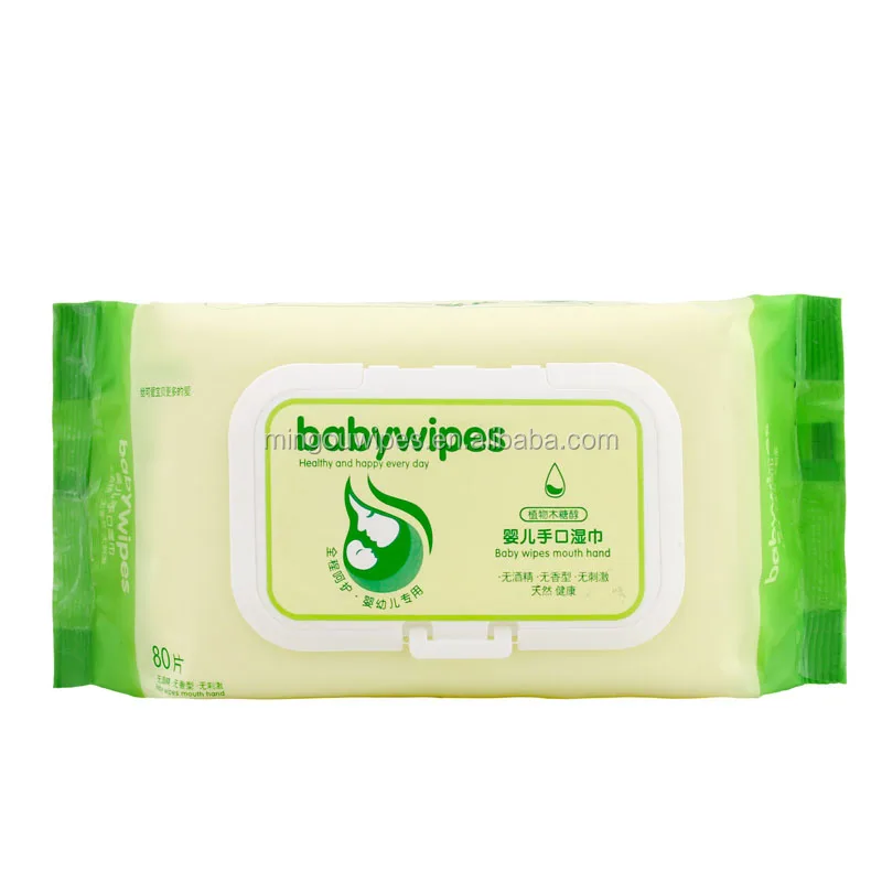 Wholesale private label  alcohol free wet wipe natural safety baby cleaning  wet wipe