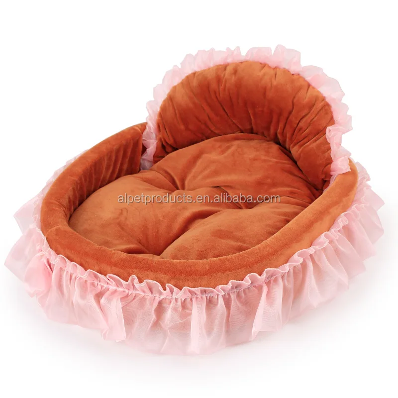 Newest Fashion Puppy Dog Bed Princess Style Pink Lace Warm Luxury Dog Bed