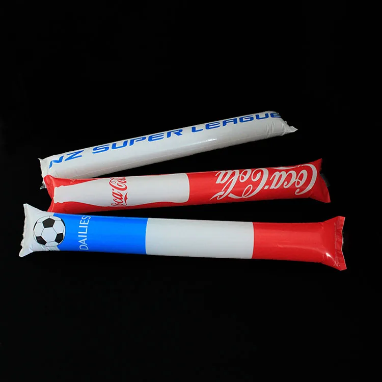 Custom printed promotional inflatable LED noisy thunder sticks