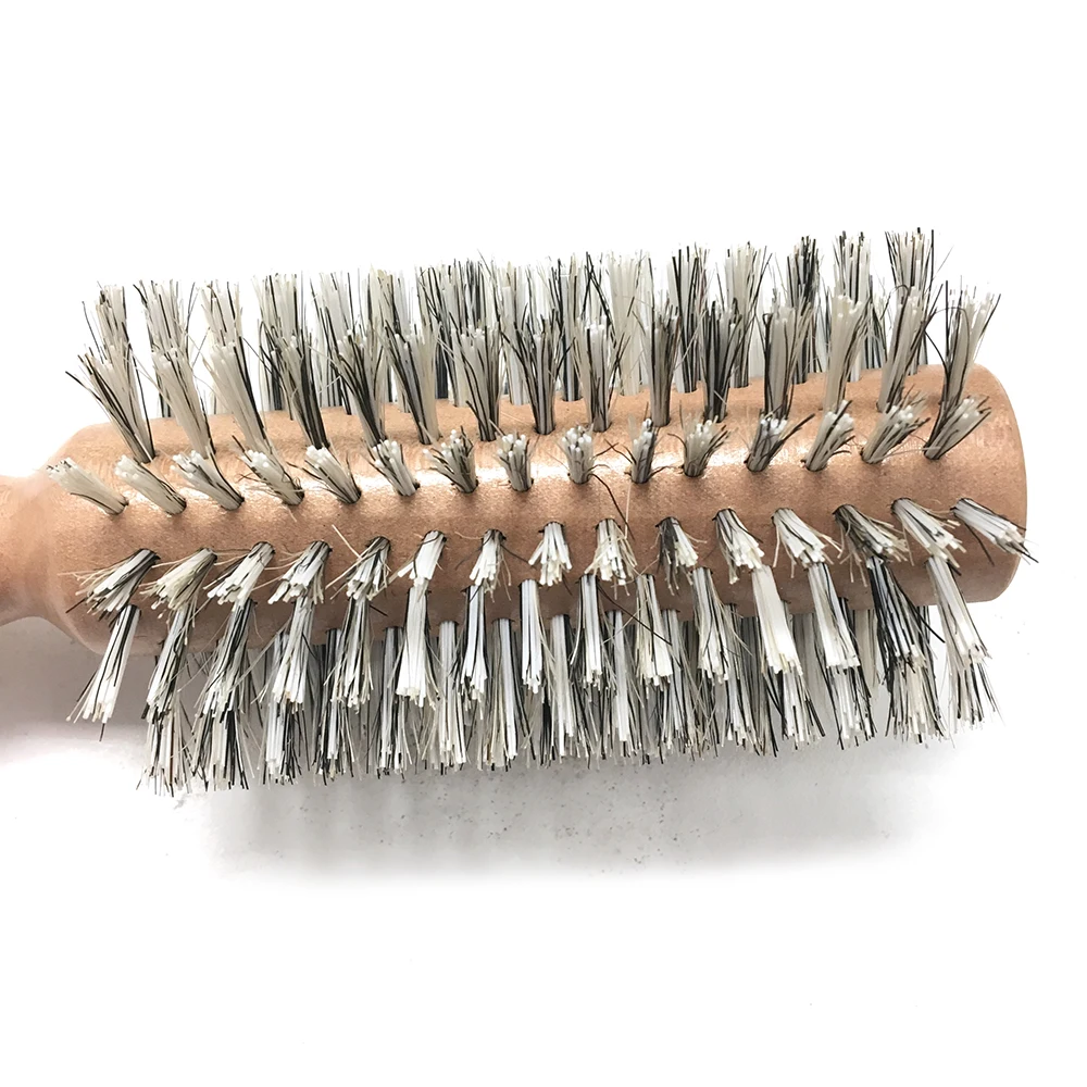 Osaki Brand Vent round hair brush professional Hair brush boar and nylon bristles  Wooden cusp handle brush