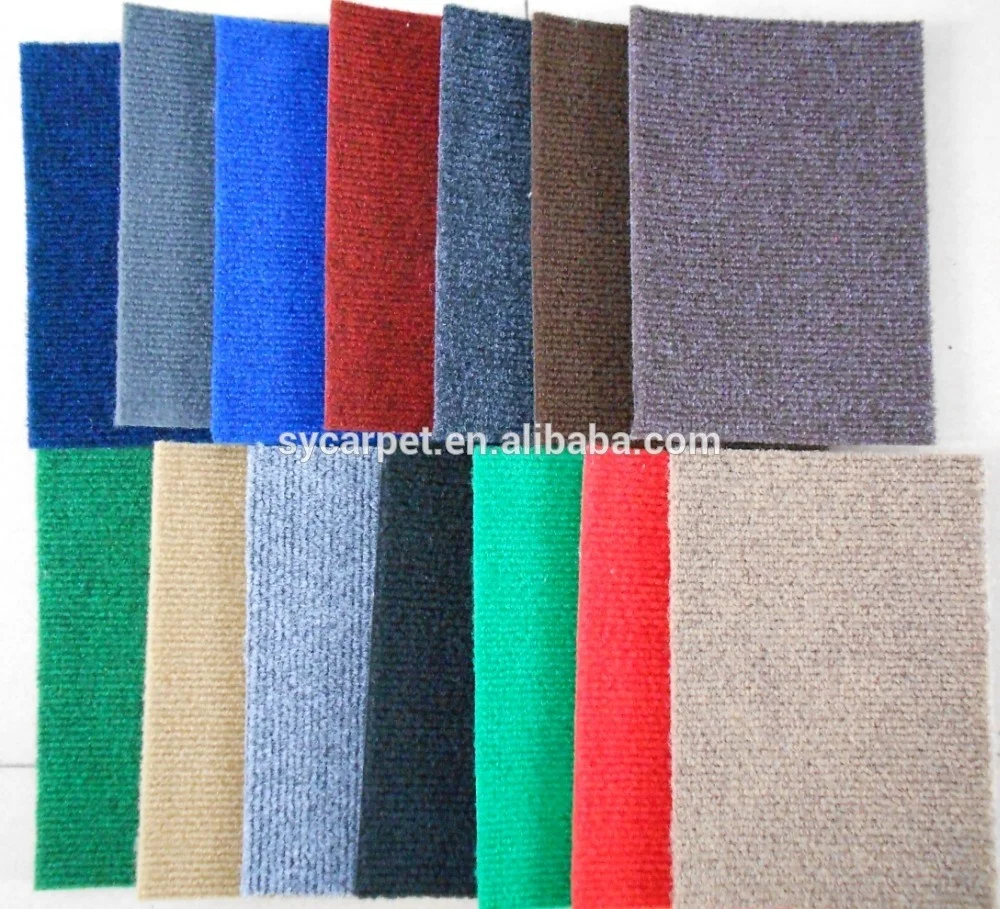 Polyester material double ribbed carpet gel foam backing door mat and rolls