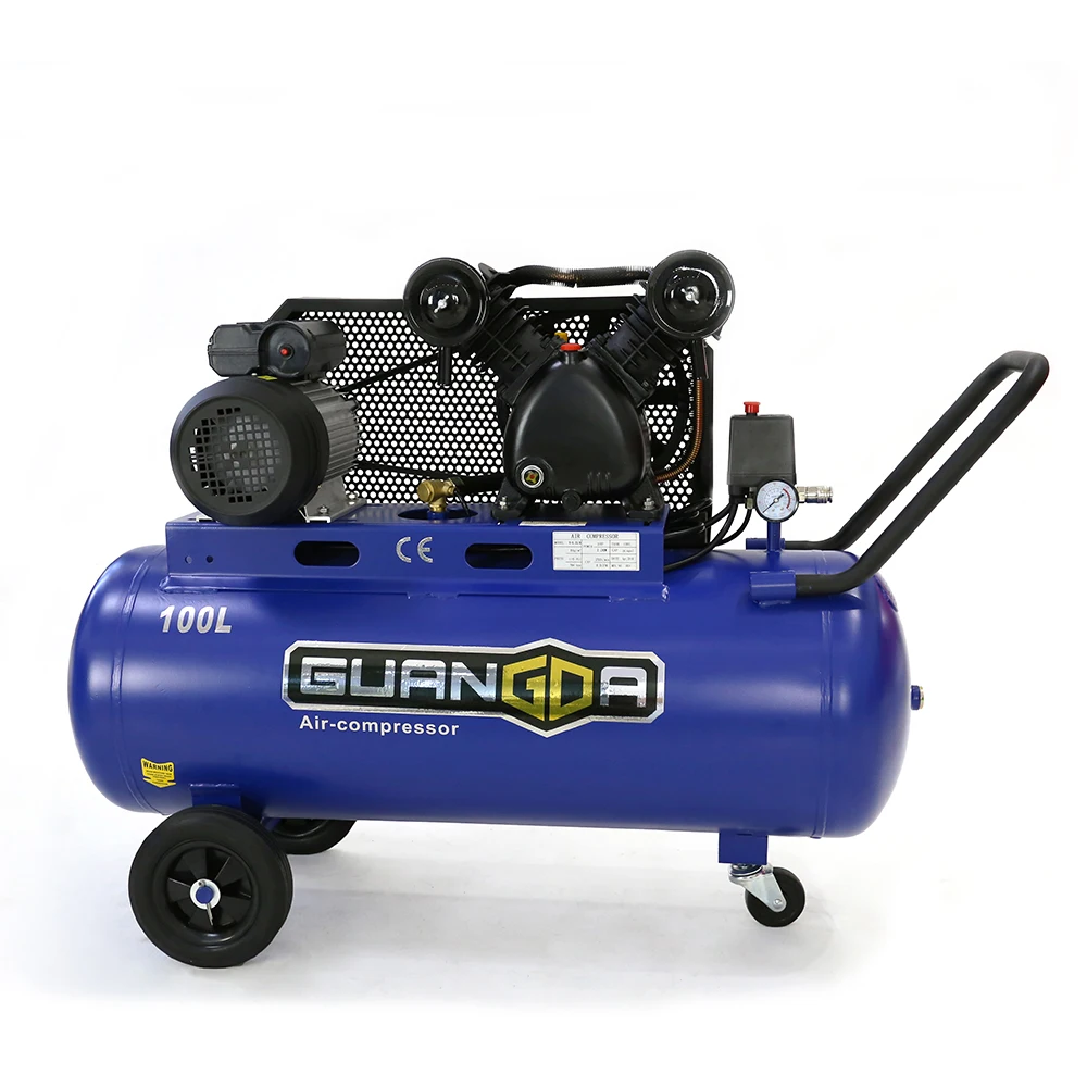 Горячая Распродажа! Лучшая цена heavy duty 2 цилиндра 100l 3hp с ременным приводом компрессора