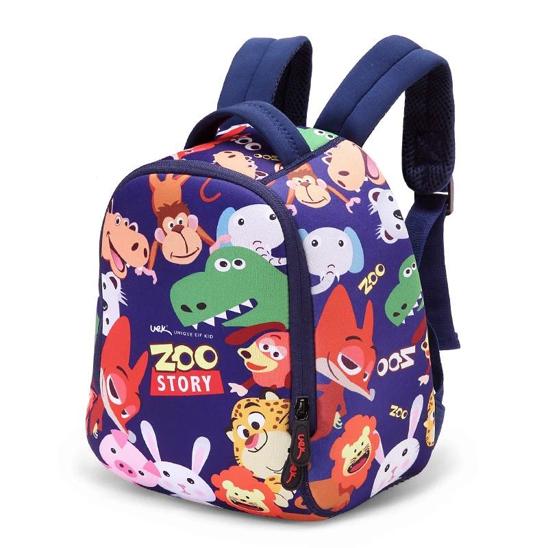 Uek Kids Zoo Animal Bag Anti-lost School Backpack