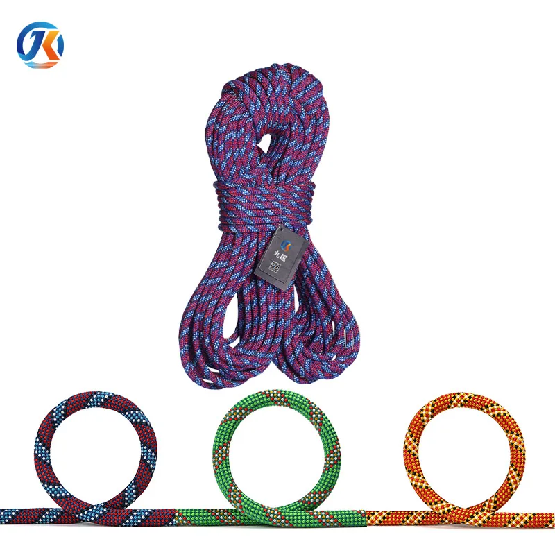 9.8mm 10.5mm 11mm abseiling rope rock climbing single braided nylon 66 rope