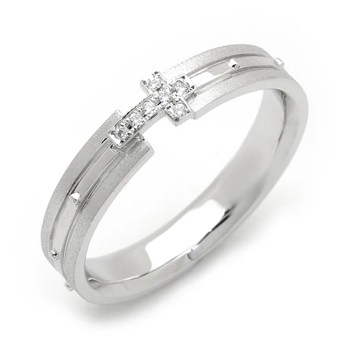 hot sale cross band catholic rosary ring
