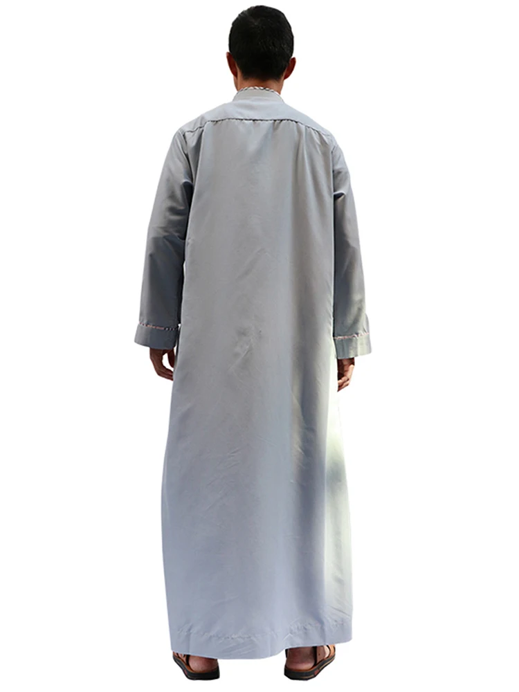 Middle East Islamic Full length  Clothing  Dubai  kaftan Muslim Buttons  polyester  Mens Thobe