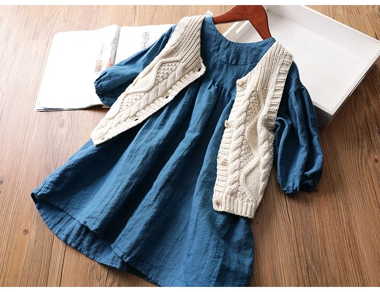 
Baby Round Neck Pullover Kids Vest Cotton Knit For Kids Winter Vest 