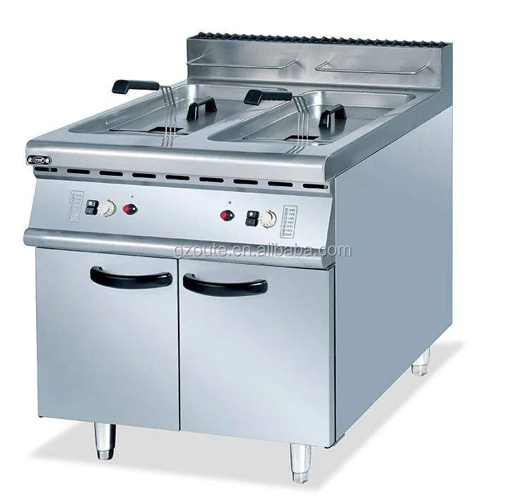 Commercial Free Standing Electric French Fryer with cabinet (OT-26L-3)