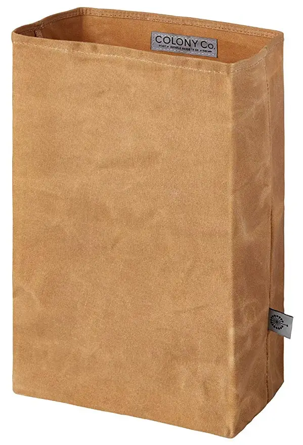 
Newest Factory OEM Lunch Bag Waxed Canvas Waterproof Durable Biodegradable Blue.Brown Gray For Men, Women & Kids 