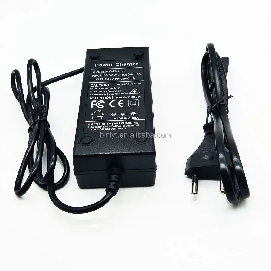 36V 2A battery charger Output 42V 2A Charger Input 100-240 VAC Lithium Li-ion Li-poly Charger For 10Series 36V Electric Bike