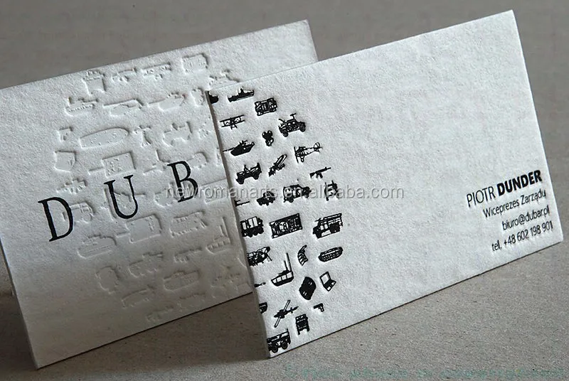 
Unique Newest Design Paper Custom Business cards Printing Debossed/Letterpressed White Clear Special paper business card 