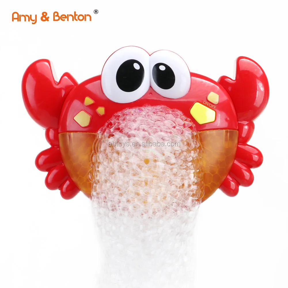 Hot sale crab toy bubble machine for kids automatic bubble bath toys