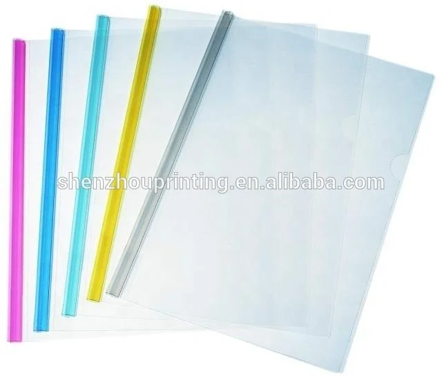 
Great quality custom document folder easy rail file plastic clear transparent PVC PP report cover slide bar 