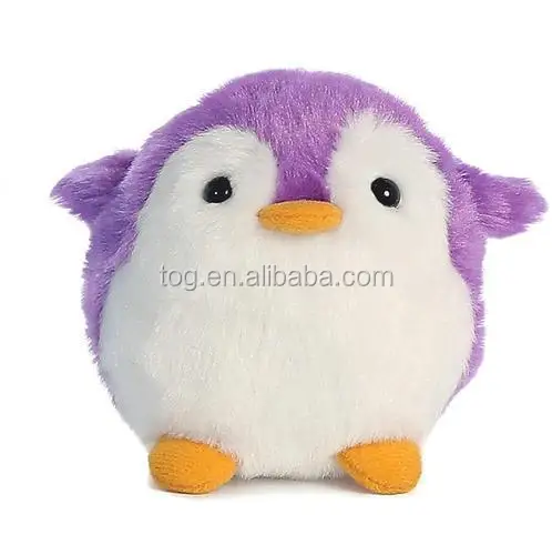 
TOG Winter animal logo customized xmas plush stuffed soft penguin fancy toy gift 