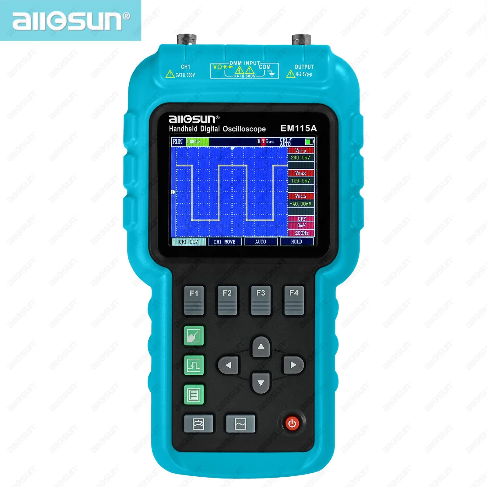 all-sun EM115A Handheld Oscillograph 3 in 1 Multi-function Oscilloscope 50MHZ Color Screen Scope meter Single Channel Hot Sale