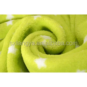 2016 hot sale star printed coral fleece fabric