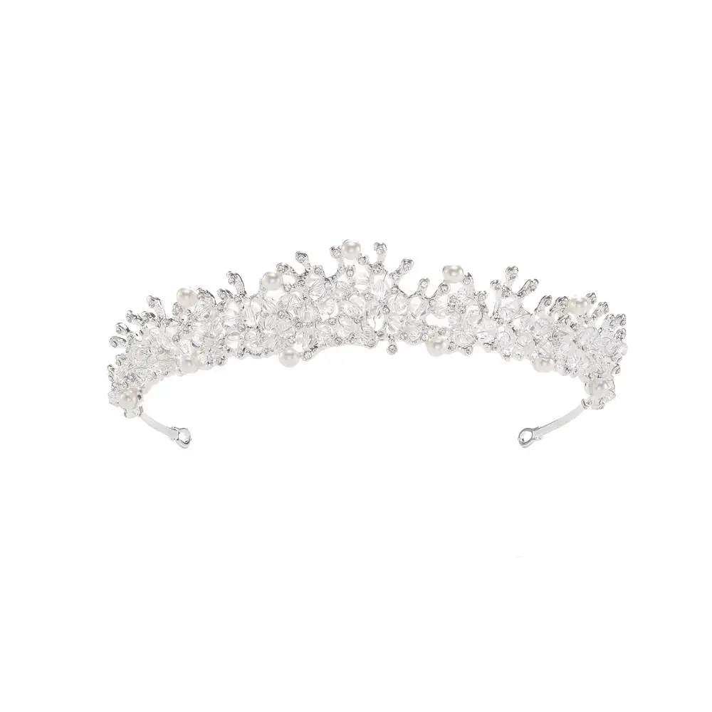 
Wholesale factory price Pearl Princess Crown Tiaras wedding Crowns for Bride 