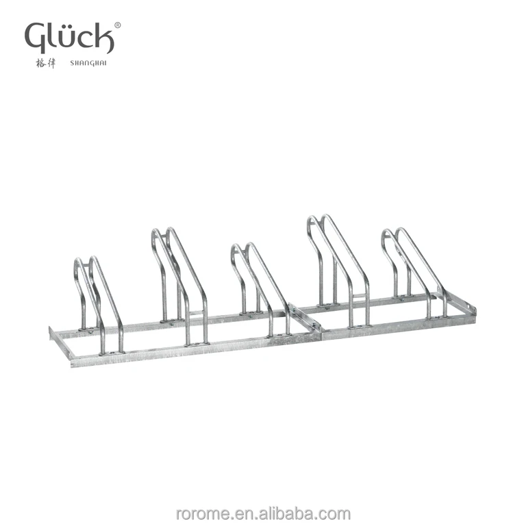 Public 5 slots bicycle holder stand custom steel bike car parking rack