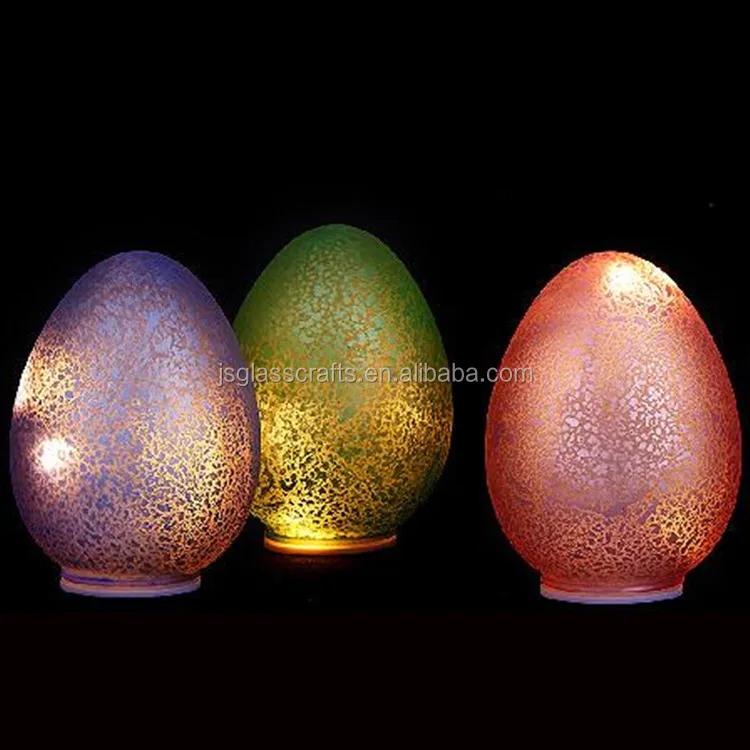 
Easter egg led glass egg Illuminated frosted glass bunnies 
