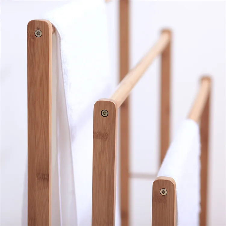 
classic design removable cheap custom bamboo ladder towel rack/towel shelf/stand hanger 