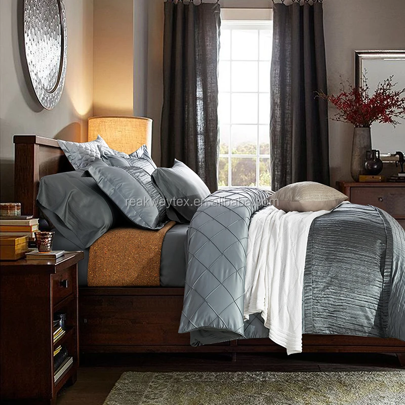 2017 newest style luxury wedding bed set dubai market King size bedding set