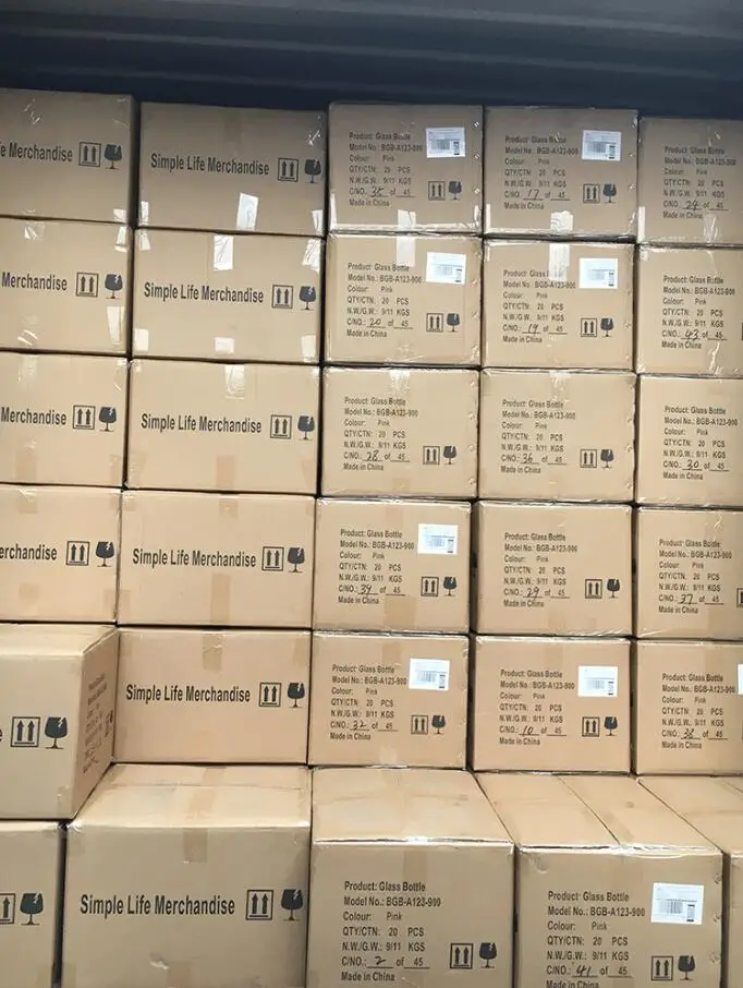 250ml 300ml 350ml 500ml 1000ml clear empty PET voss style plastic bottle