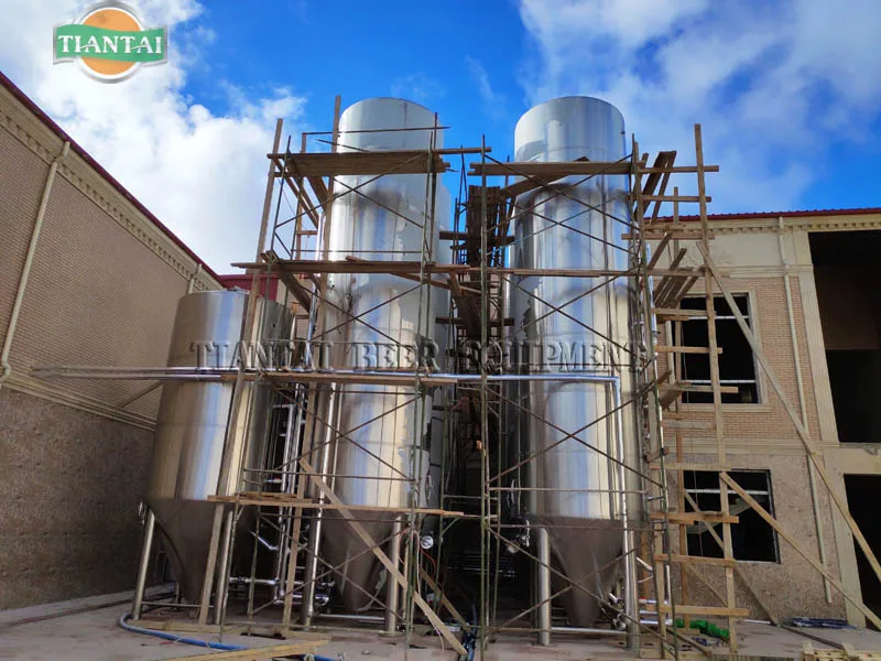 
1500L double wall fermentor with glycol jacket and insulation 