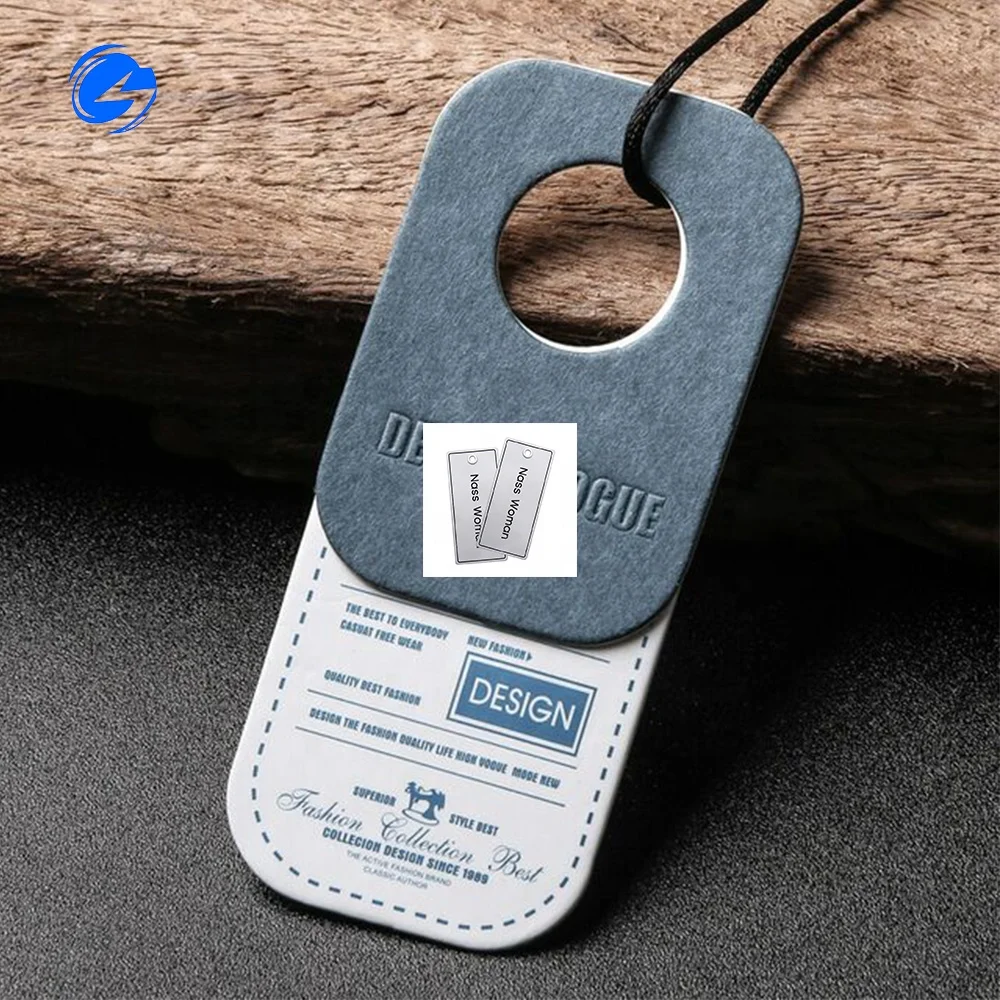Wholesale free sample product label custom logo print garment hang private label clothing line clothing tag