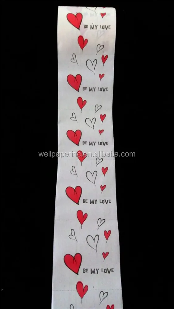 custom printed lovely toilet tissue paper roll