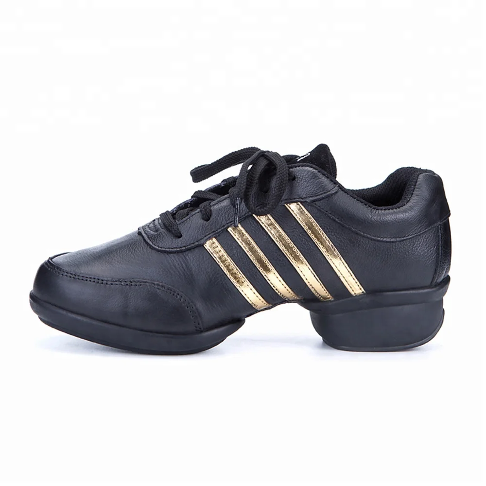 Professional Leather Rubber Women Modern Dance Wedge Shoes Sneakers