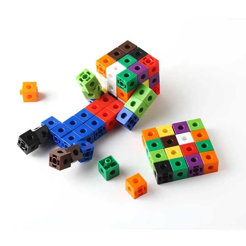 
100 pieces education building block connecting cube bricks toys distributors 