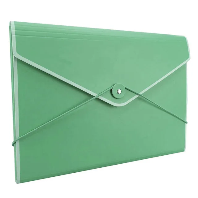 
A4 Size Envelop Folder PP Envelop File Bag Fashion Flap Folder with Elastic Closure 