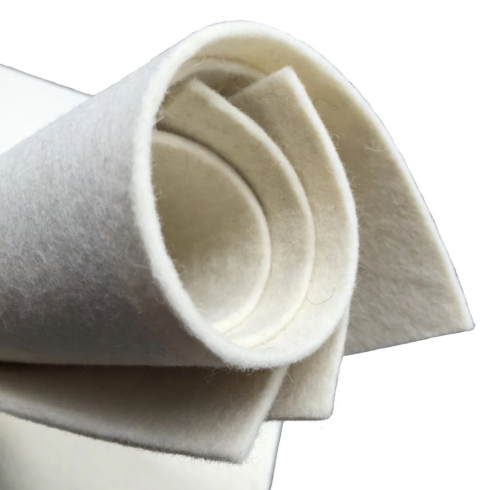 Superfine quality 5mm 6mm wool felt white
