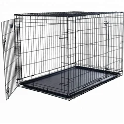 Manufacturer Wholesale Designs Foldable Carriers Metal Big Pet Dog Crate Cage