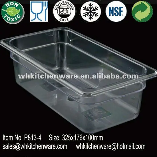 NSF Certification Transparent & Black Food Grade Food Plastic Containers