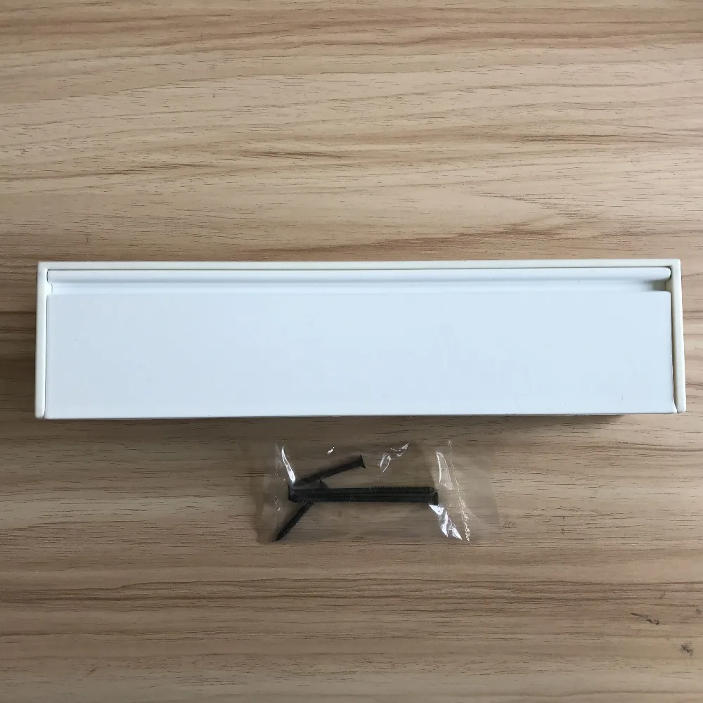 white Internal PVC Letter Box Brush Cover plate