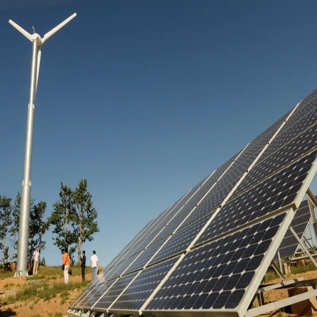 China cost price 5kw home solar wind turbine complete system, 2021 new type wind turbine , Off-grid vertical axis wind turbine