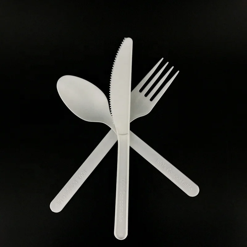 
Disposable wholesale Eco-friendly Biodegradable PLA Cutlery 