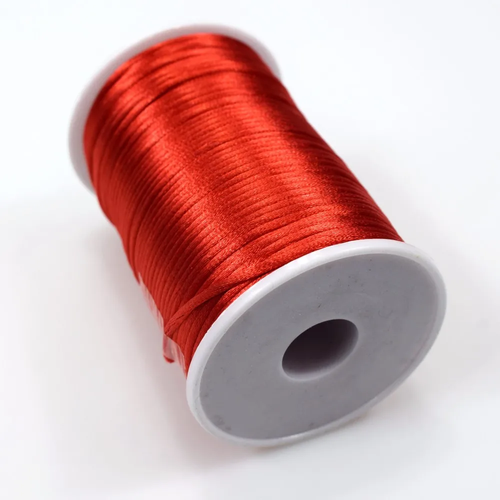 Wholesale colorful polyester braided rope silk Rope  for Chinese Knot